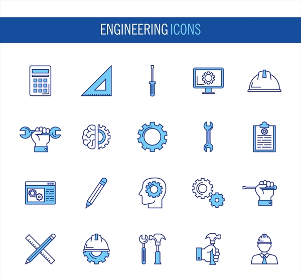 建筑工程测量主题图标icon