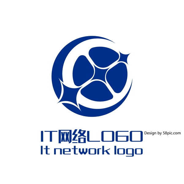原创创意简约X字星球IT网络LOGO标志