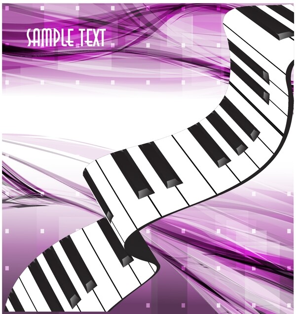 钢琴按键绚丽背景紫色
