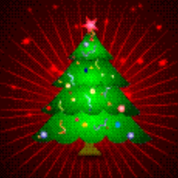 圣诞贺卡或礼品卡和圣诞树上的红色射线背景
