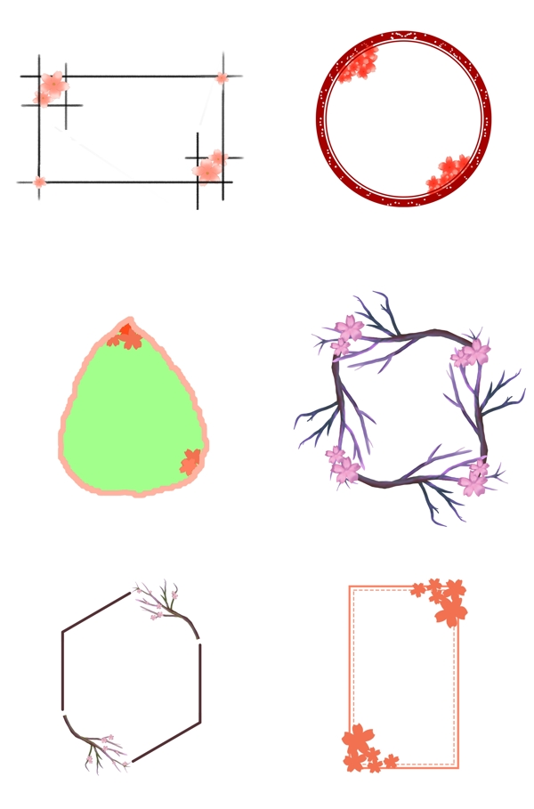 日本樱花节主题边框