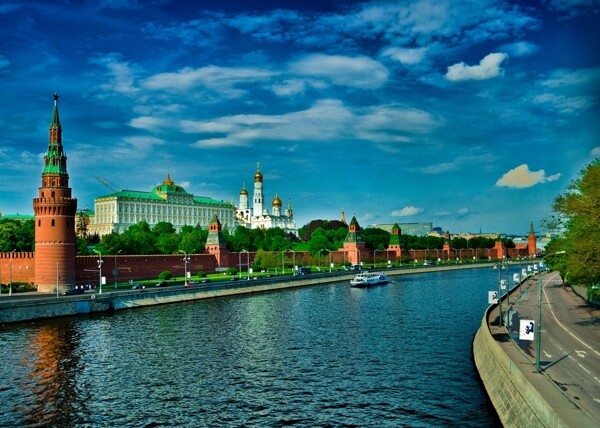 莫斯科河岸景图片