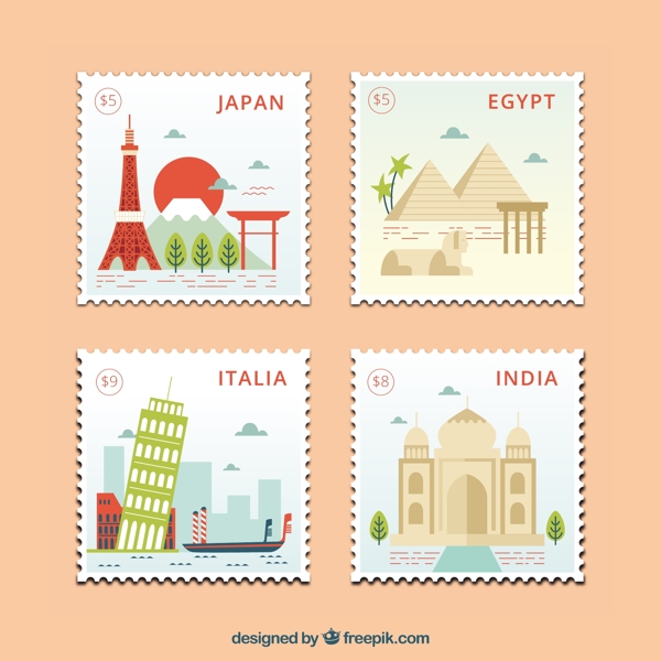 平国家的邮票