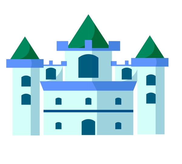 古典城堡装饰插画