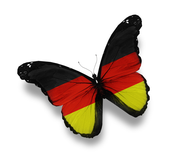 德国国旗蝴蝶
