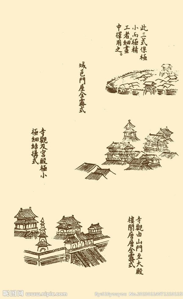 芥子园画谱楼阁图片