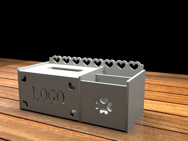 纸巾盒3D模型桌面遥控器盒3D模型