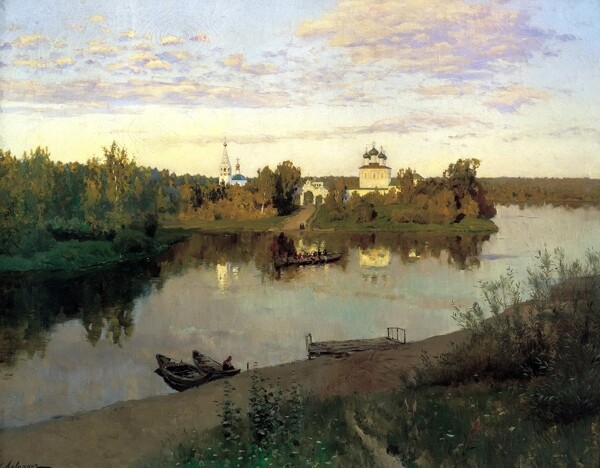 列维坦风景油画