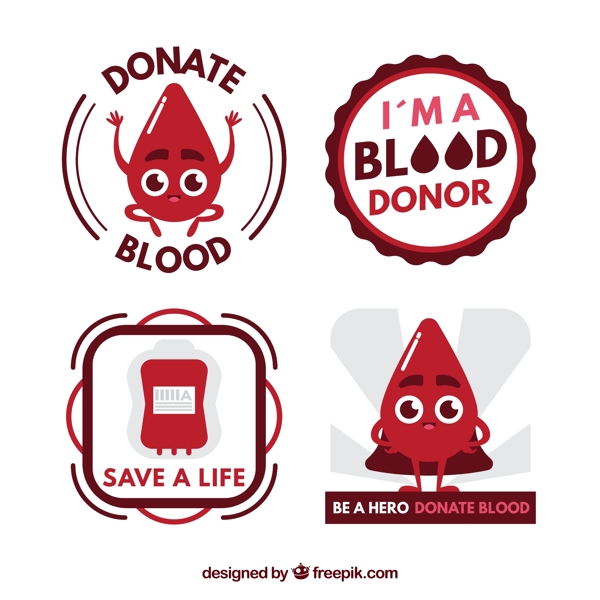 募捐血液标志徽章