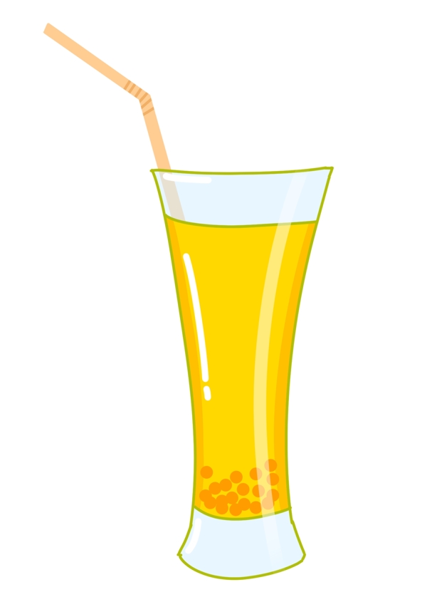 黄色橙汁饮品