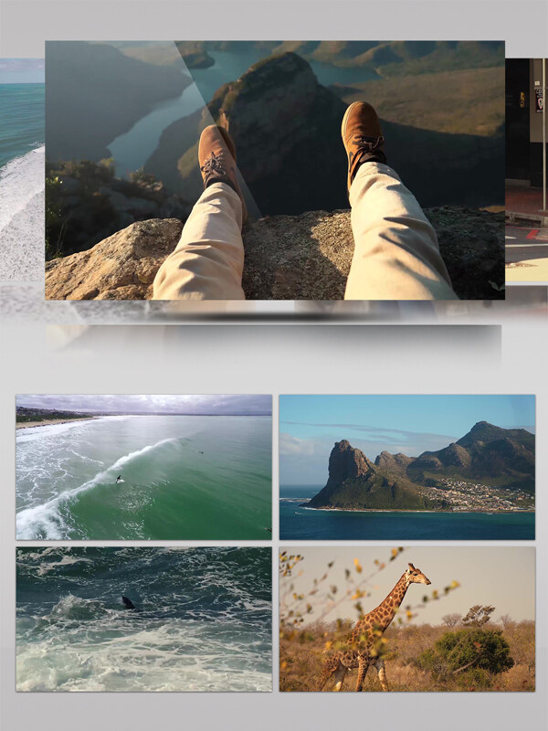 4k夏日南非旅游度假避暑海上冲浪游乐景观