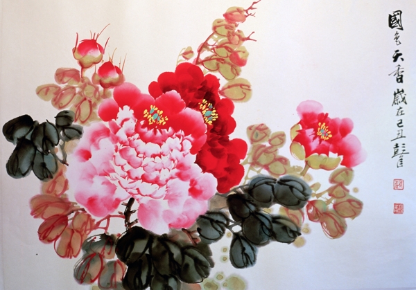 中国国画牡丹图片