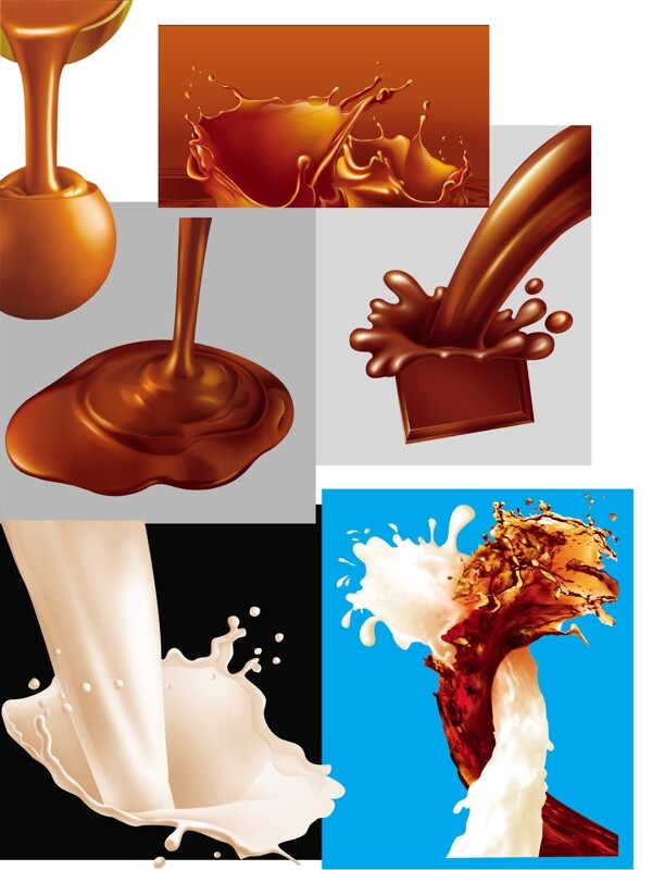 超级华丽食品巧克力和牛奶图片