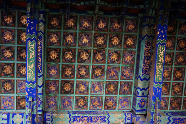 中式室内顶部装饰图案图片