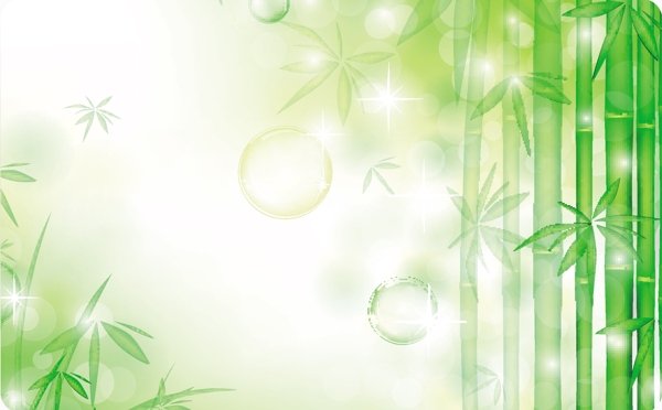 绿色竹子背景EPS
