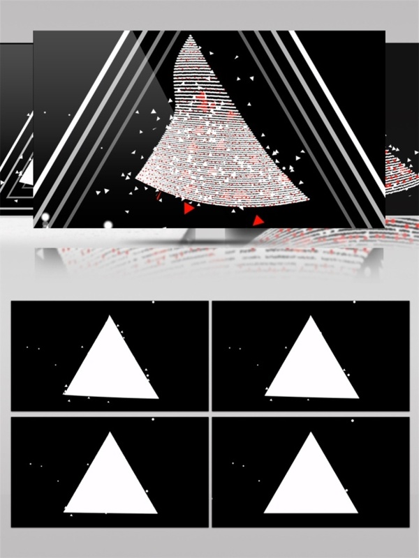 白色激光三角动态视频素材