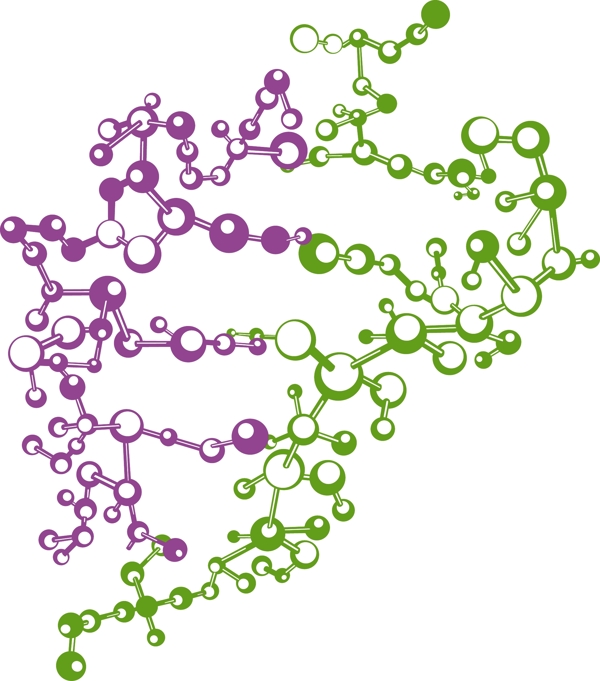 化学分子示意图矢量素材