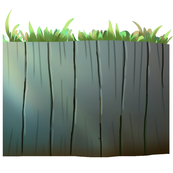 围栏植物插画图案