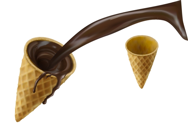 迷你巧克力冰激凌制作元素