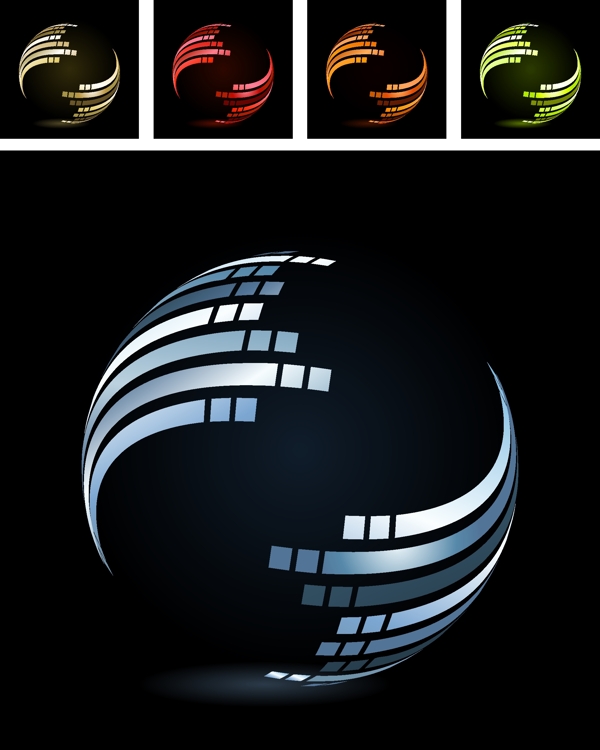 球体圆球设计元素矢量素材
