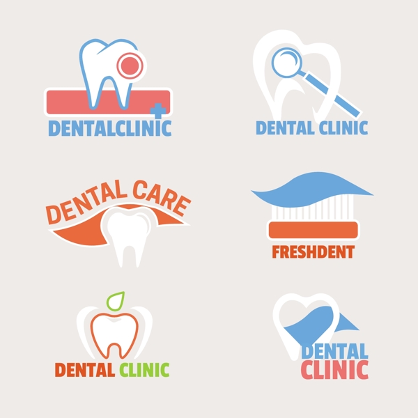 牙科诊所六标志