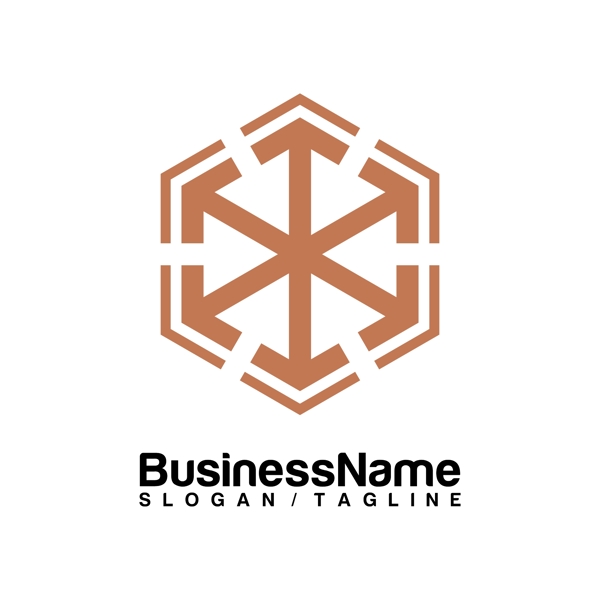 商业雪花logo标志