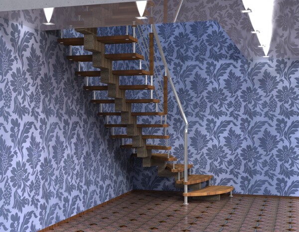 楼梯连接第一和第二层的两个变体