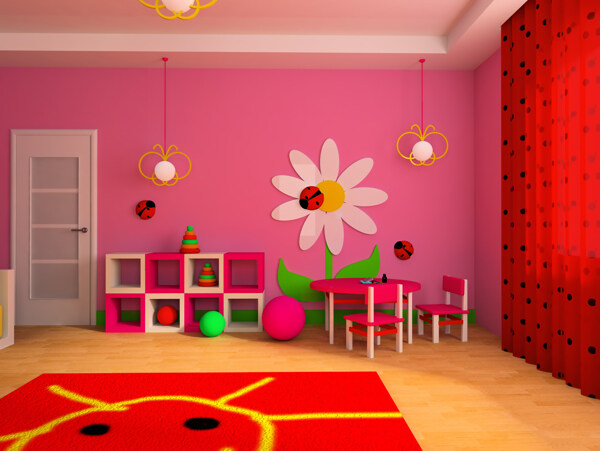 可爱儿童房间效果图图片