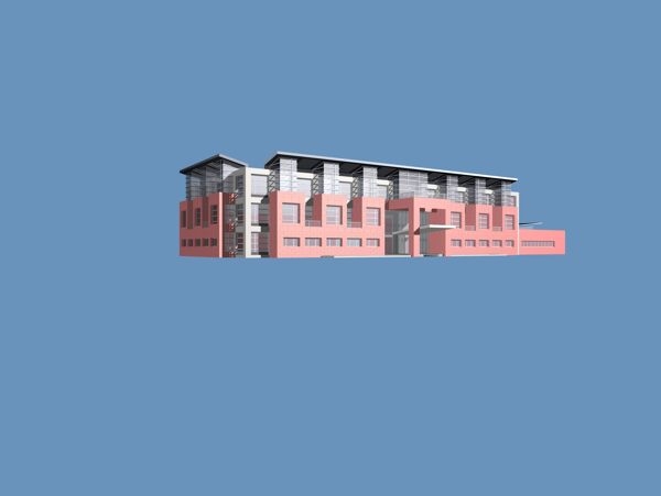 豪华别墅建筑群3D效果图设计