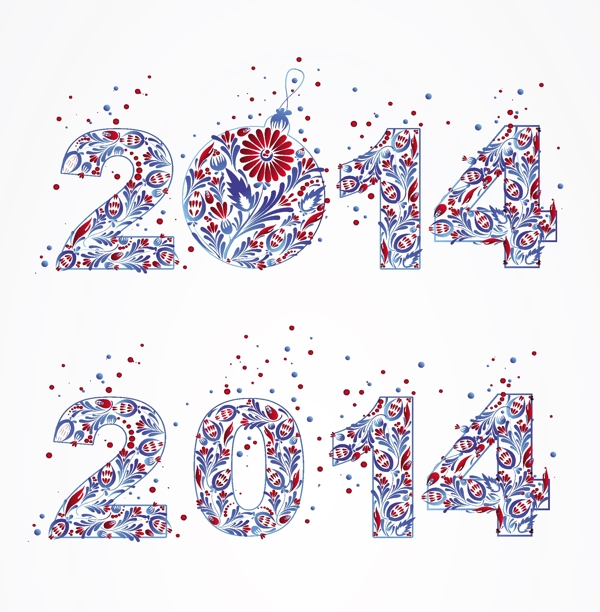 2014创意字体设计矢量素材