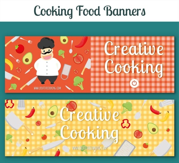 2款可爱创意烹饪banner