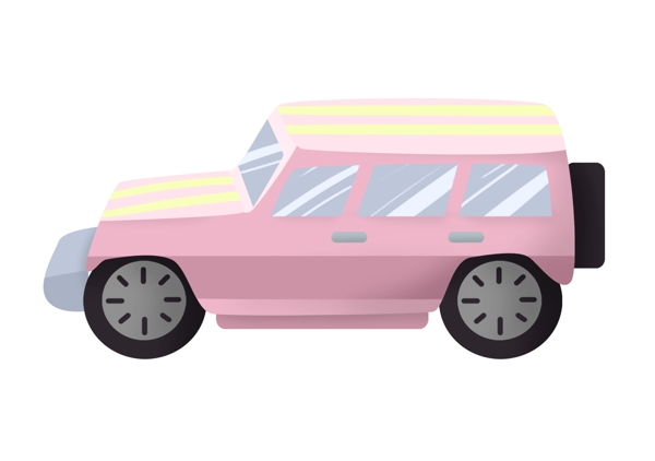 粉色漂亮的越野车