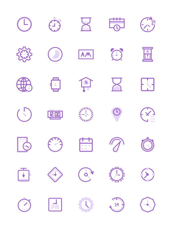 混合性双色时钟icon
