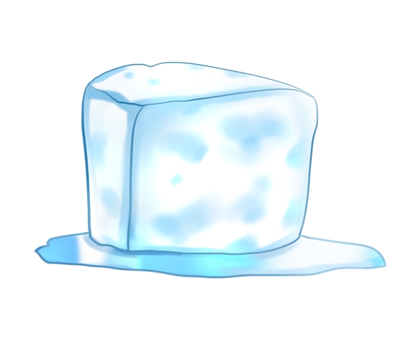 白色方形冰块