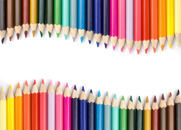 彩色铅笔创意图形高清图片