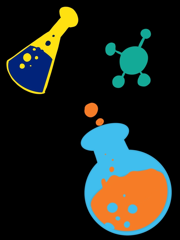 化学元素分子插画