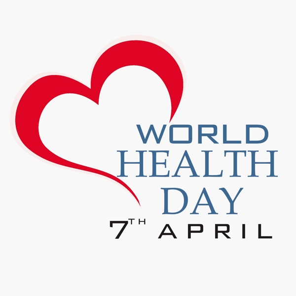 摘要世界卫生日的概念与时尚的红色的心在灰色的背景