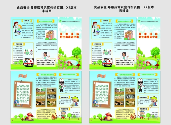 野生毒蘑菇预防常识宣传折页图图片