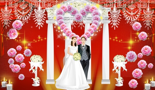 婚庆背景图片