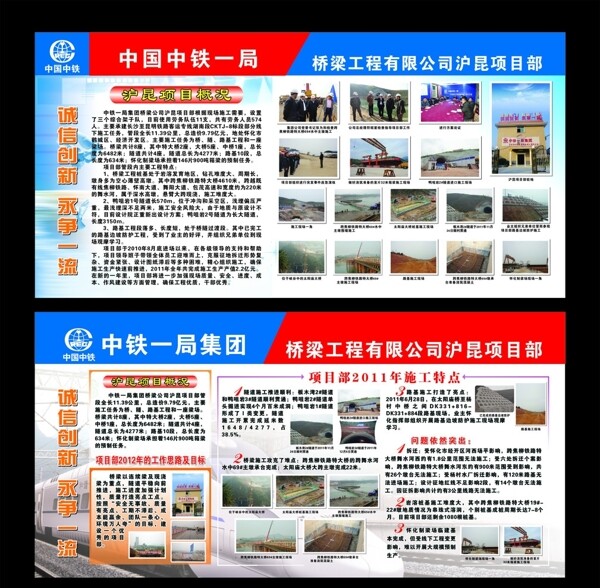 中铁一局桥梁工程展板图片