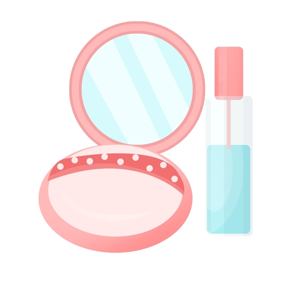 粉色粉底化妆品插图