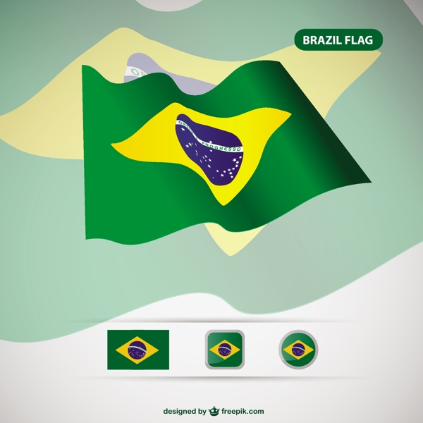 巴西国旗矢量素材