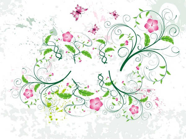 花卉图案用于服装壁纸设计等领域