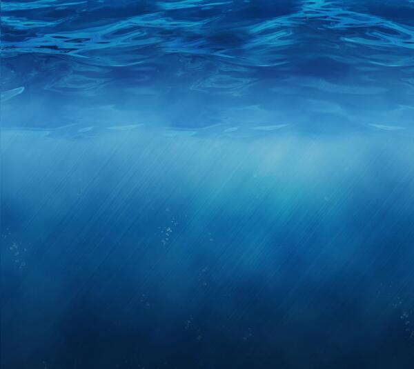 ios7壁纸经典幽蓝深海海面自然风格