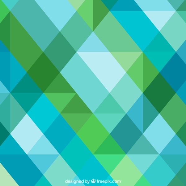 蓝色和绿色菱形格背景矢量素材