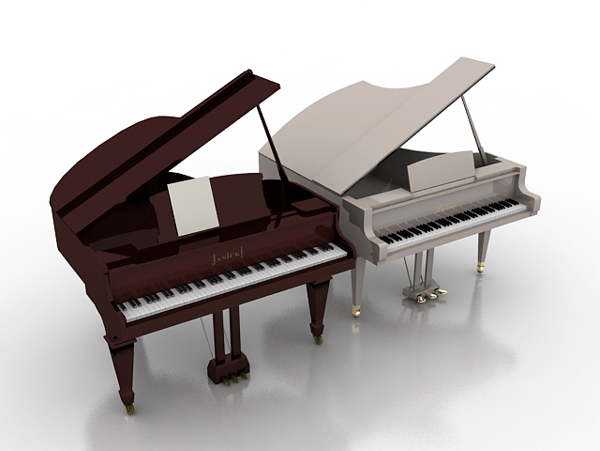 高档钢琴模型图片
