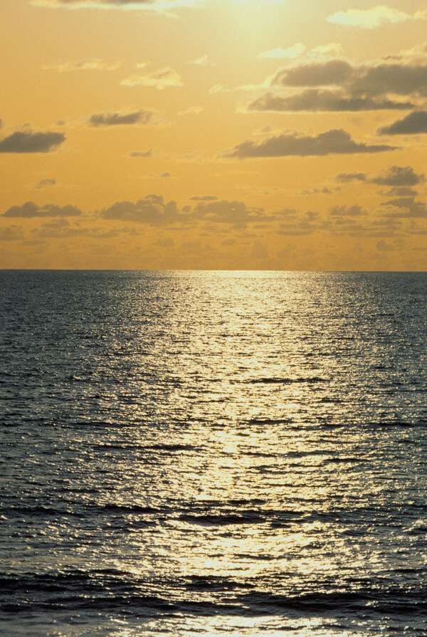 唯美海上落日图片图片