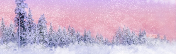 冬季雪景主题全屏背景素材13