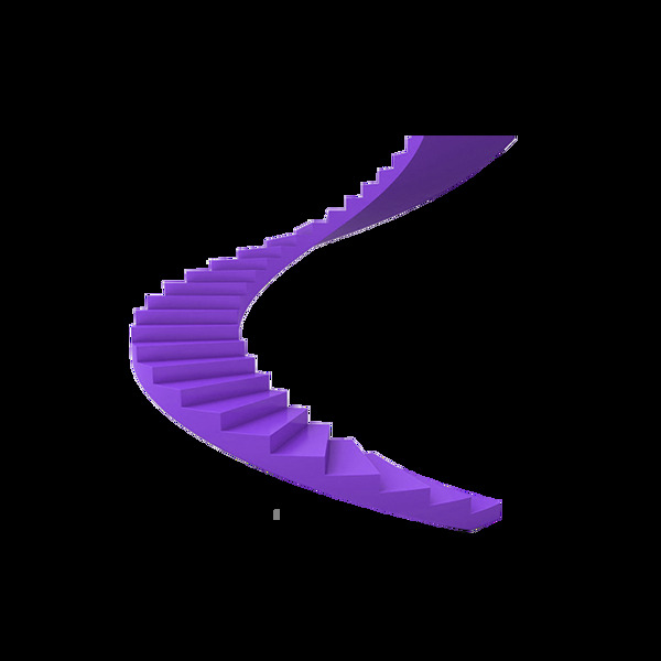 紫色飘浮阶梯元素