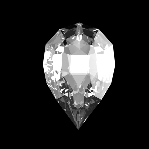 C4D立体闪亮发光透明钻石